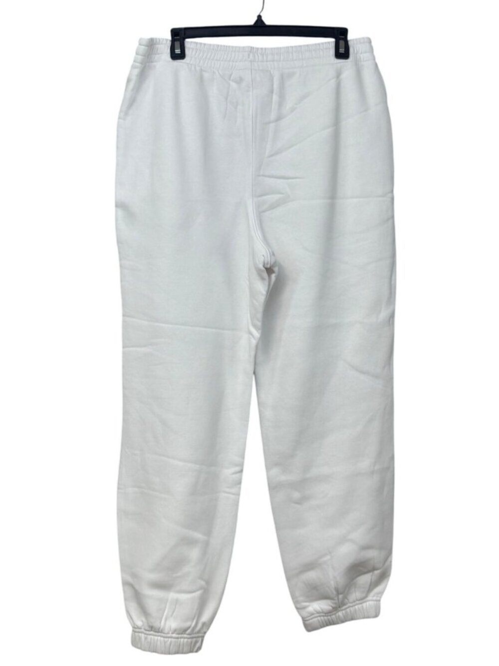 FILA women's Fleece Joggers, White, Sz. L - Picture 9 of 11